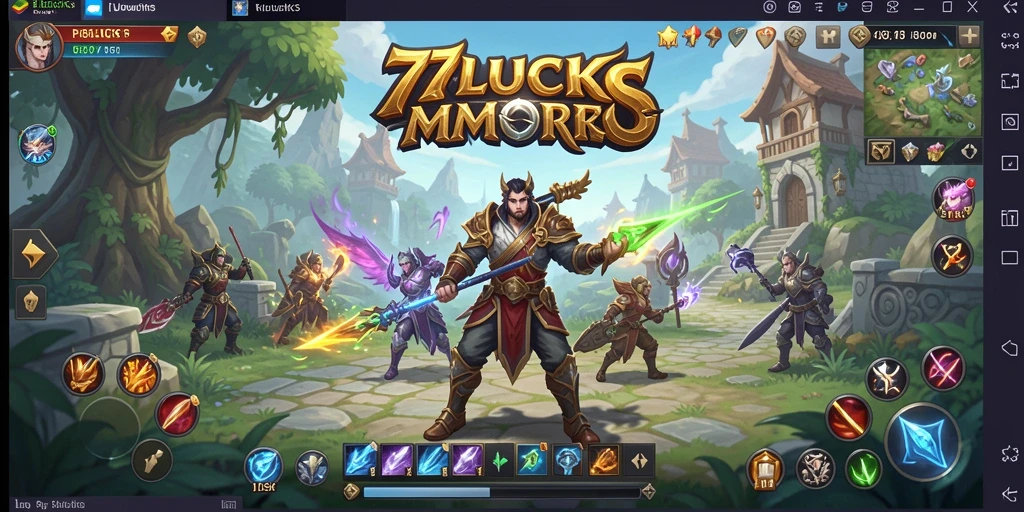 Tampilan gameplay seru di dunia MMORPG 77LUCKS.