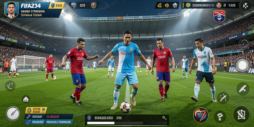 Gameplay mendalam dan strategi dalam manajemen tim sepak bola.