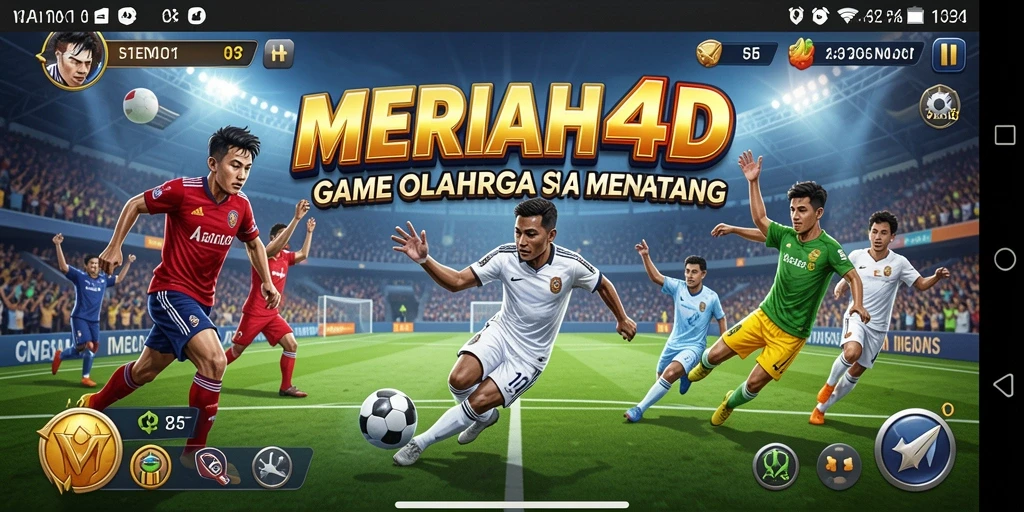 Tangkapan layar gameplay MERIAH4D yang menunjukkan aksi olahraga seru.