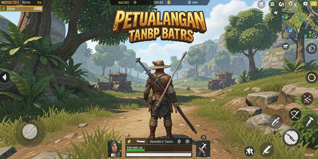 Gambar menampilkan gameplay seru di dunia terbuka MODE303.