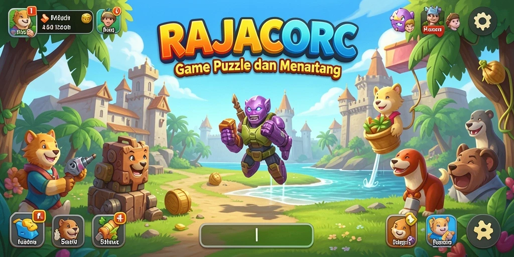 Gameplay menarik RAJACORC saat menyelesaikan teka-teki puzzle.
