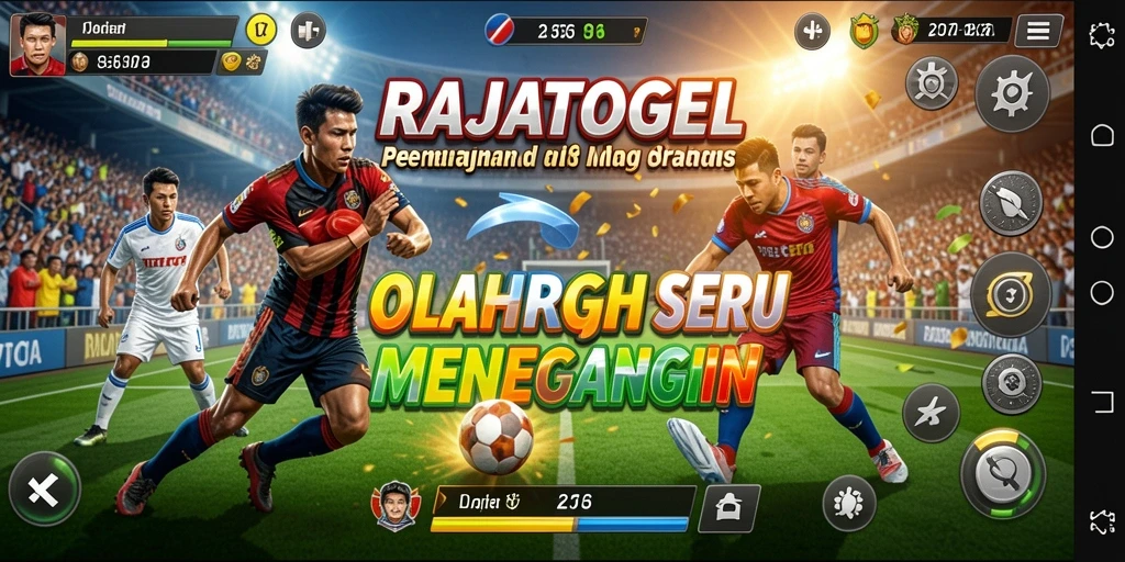Tampilan gameplay seru dari RAJATOGEL yang menonjolkan kompetisi olahraga.