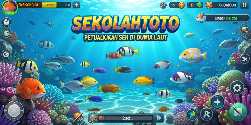 Tangkapan layar dari gameplay menembak ikan di SEKOLAHTOTO.