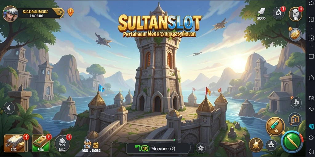 Screenshot gameplay SULTANSLOT menampilkan aksi menara pertahanan yang mendebarkan.
