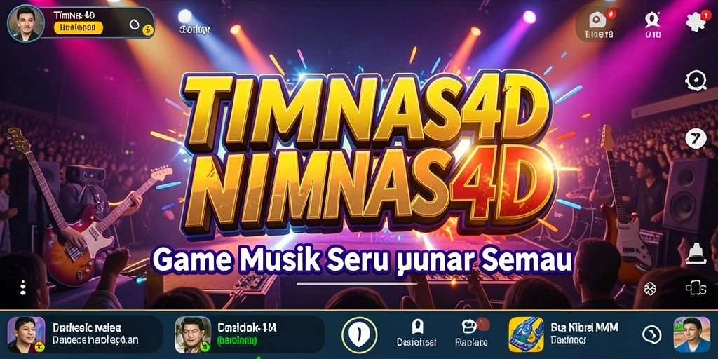 Tampilan gameplay TIMNAS4D dengan berbagai pilihan lagu.
