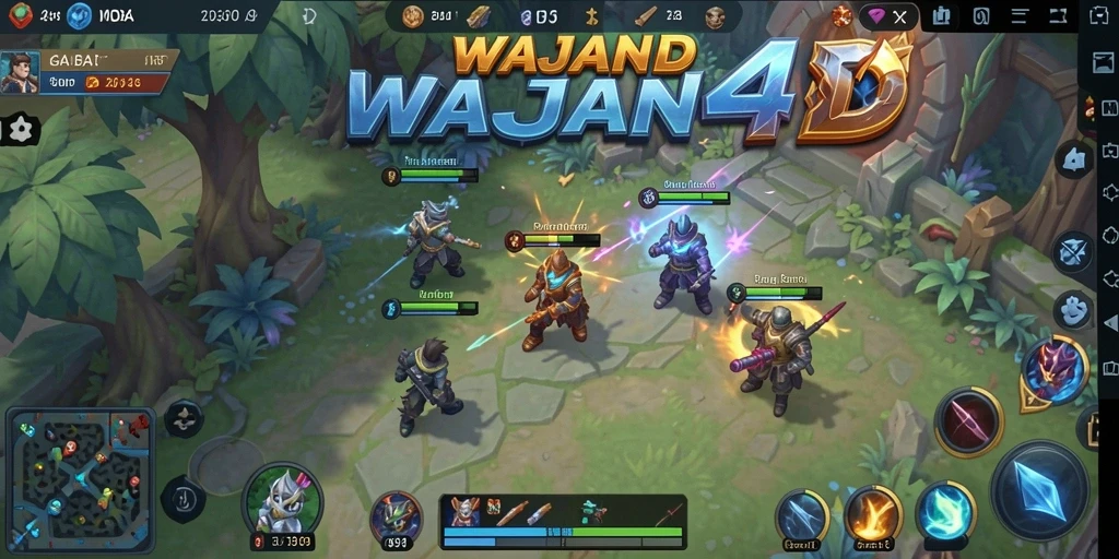 Tampilan gameplay seru di WAJAN4D dengan karakter unik.
