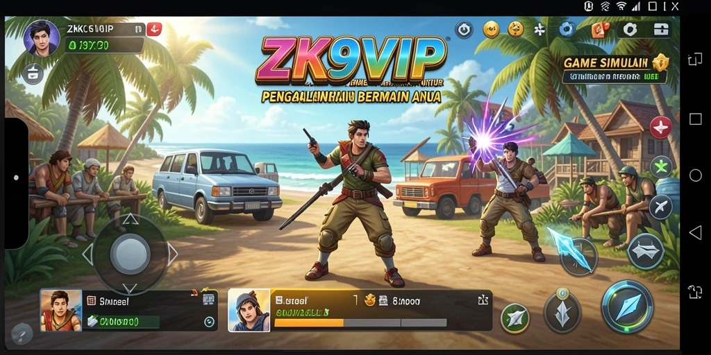 Screenshot menunjukkan aktifitas seru dalam gameplay Simulation ZK9VIP.